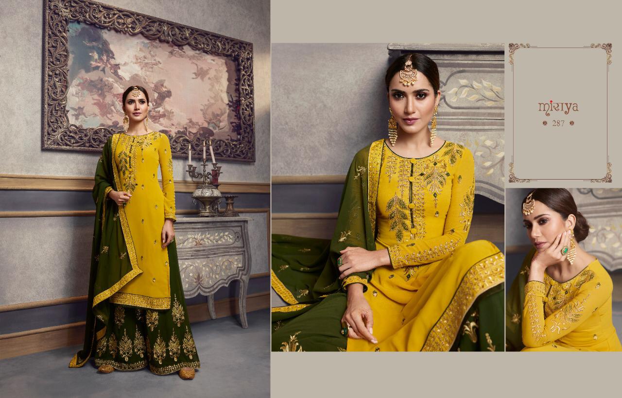 Aarav Trendz Miraya Vol-12 287-290 Series Fancy Georgette Dress Material Collection