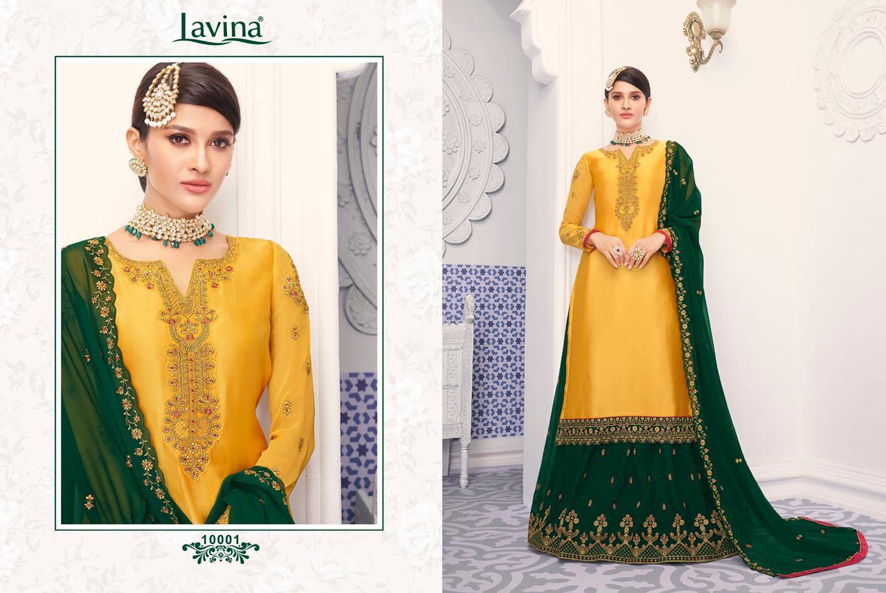 Lavina Vol-100 10001-10005 Series Geoegette Party Wear Ganghra Suits Collection Wholesale Price
