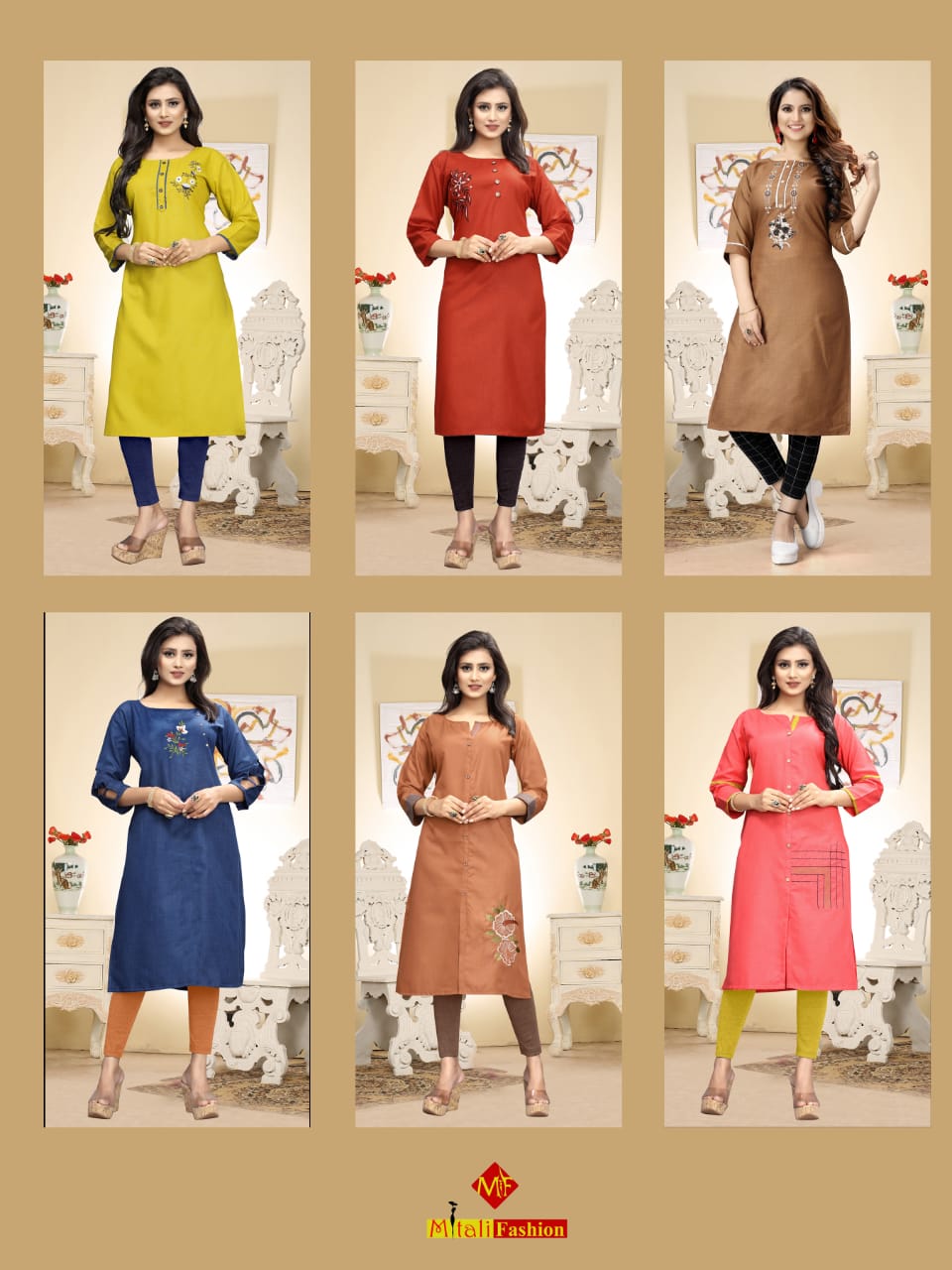 Jolly Mitali Fashion Exclusive Cotton Slub Kurtis Designer Collection Wholesale Suppliers