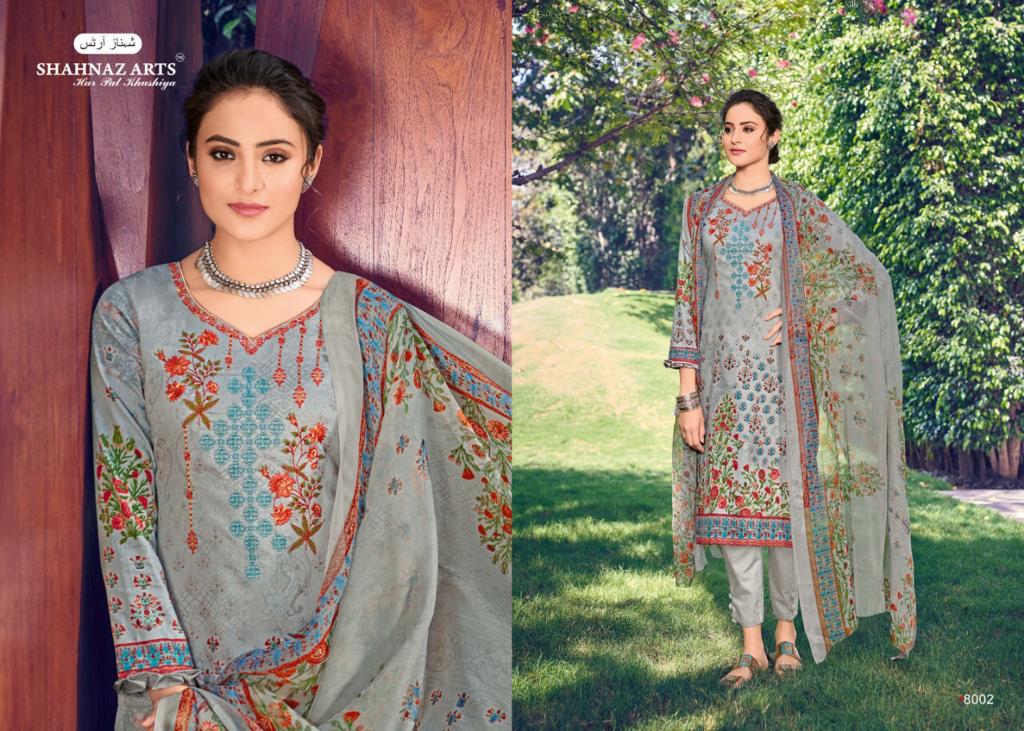 Shahnaz Arts Mihira Pure Cotton Fancy Embroidery Suits Catalog Wholesale Rate Surat
