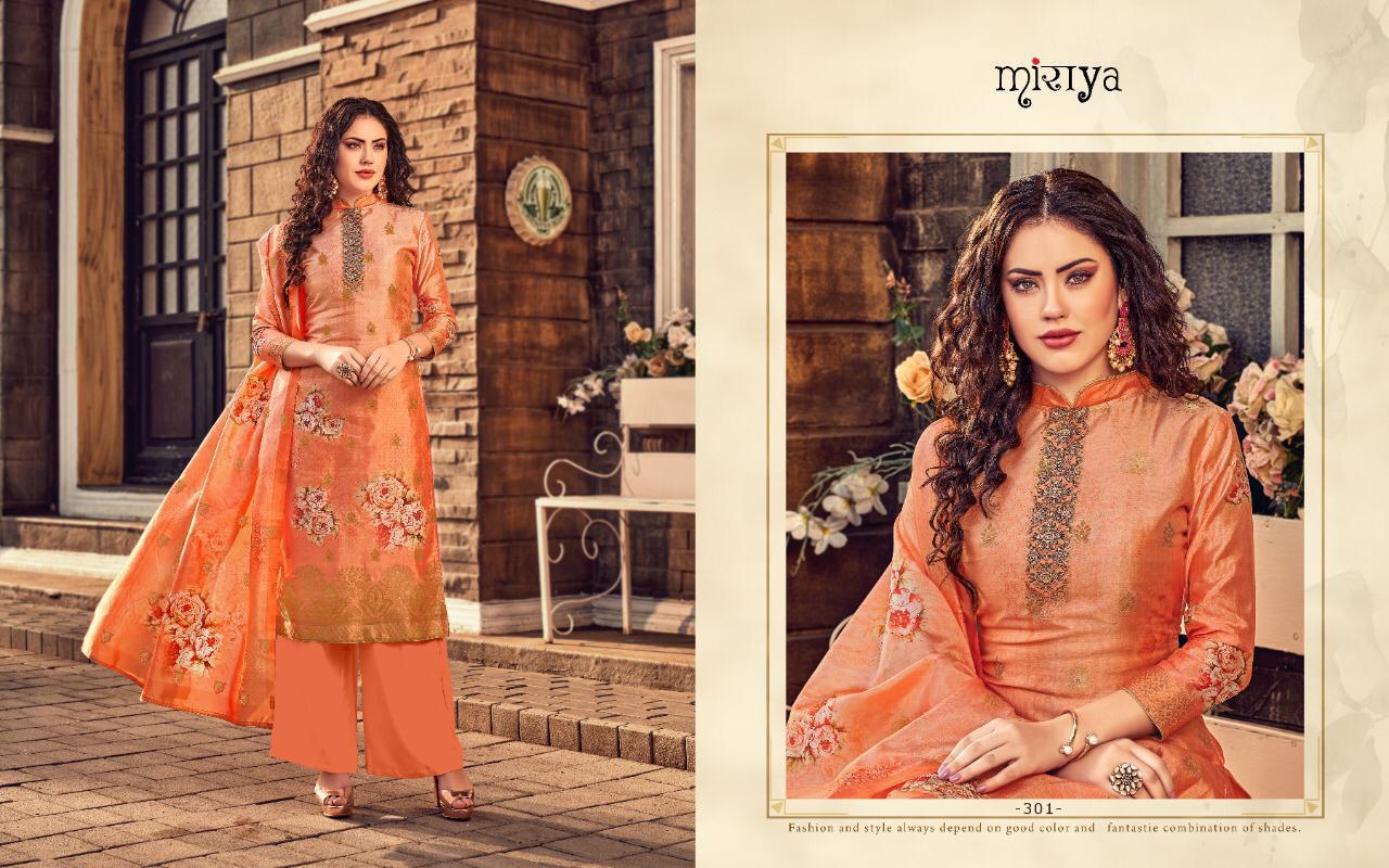 Aarav Trendz Miraya Vol-14 Exclusive Banarasi Jaquard Suits Collection Wholesale Surat