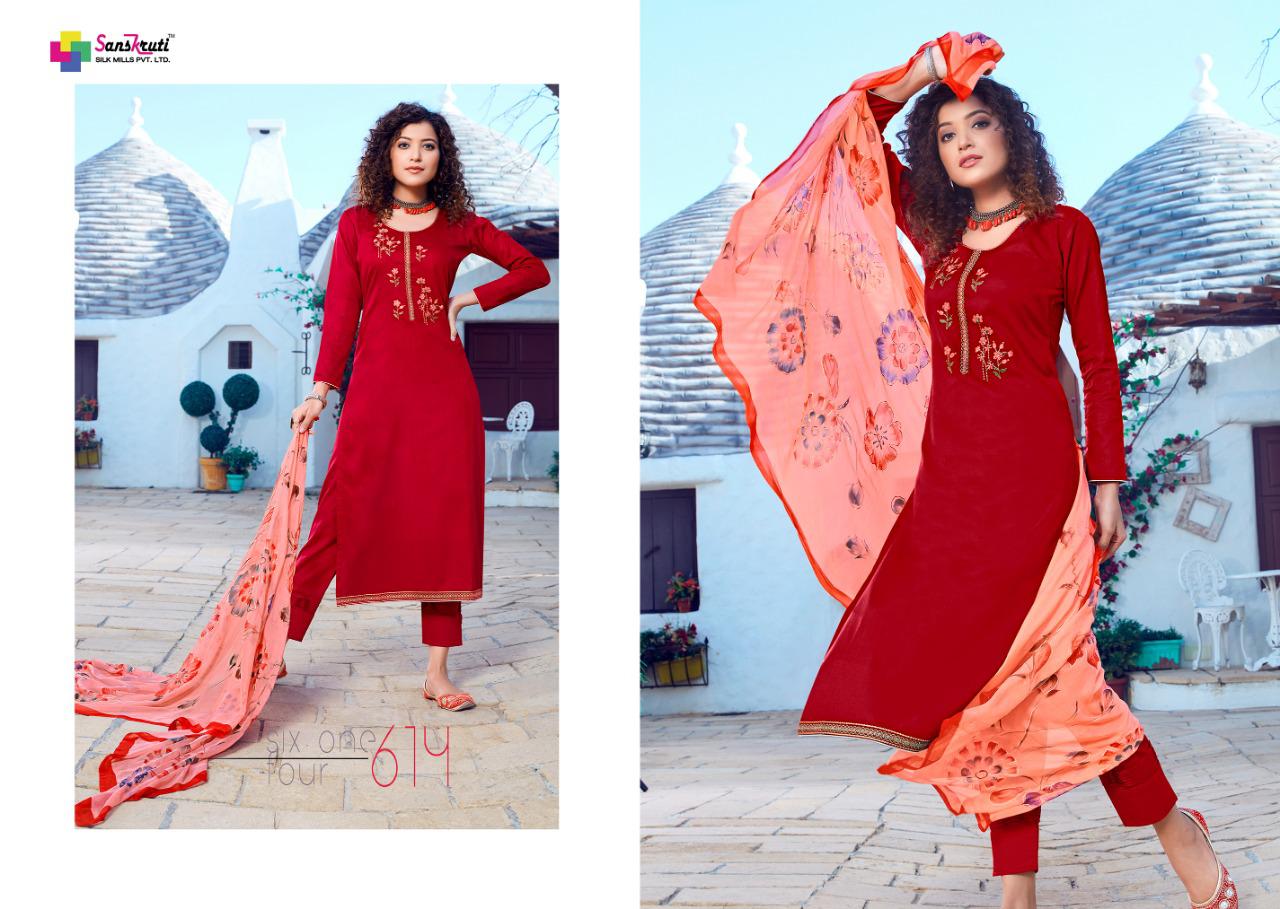 Sanskruti Silks Classic Curves Fancy Silk Designer Suits Collection Wholesale Surat