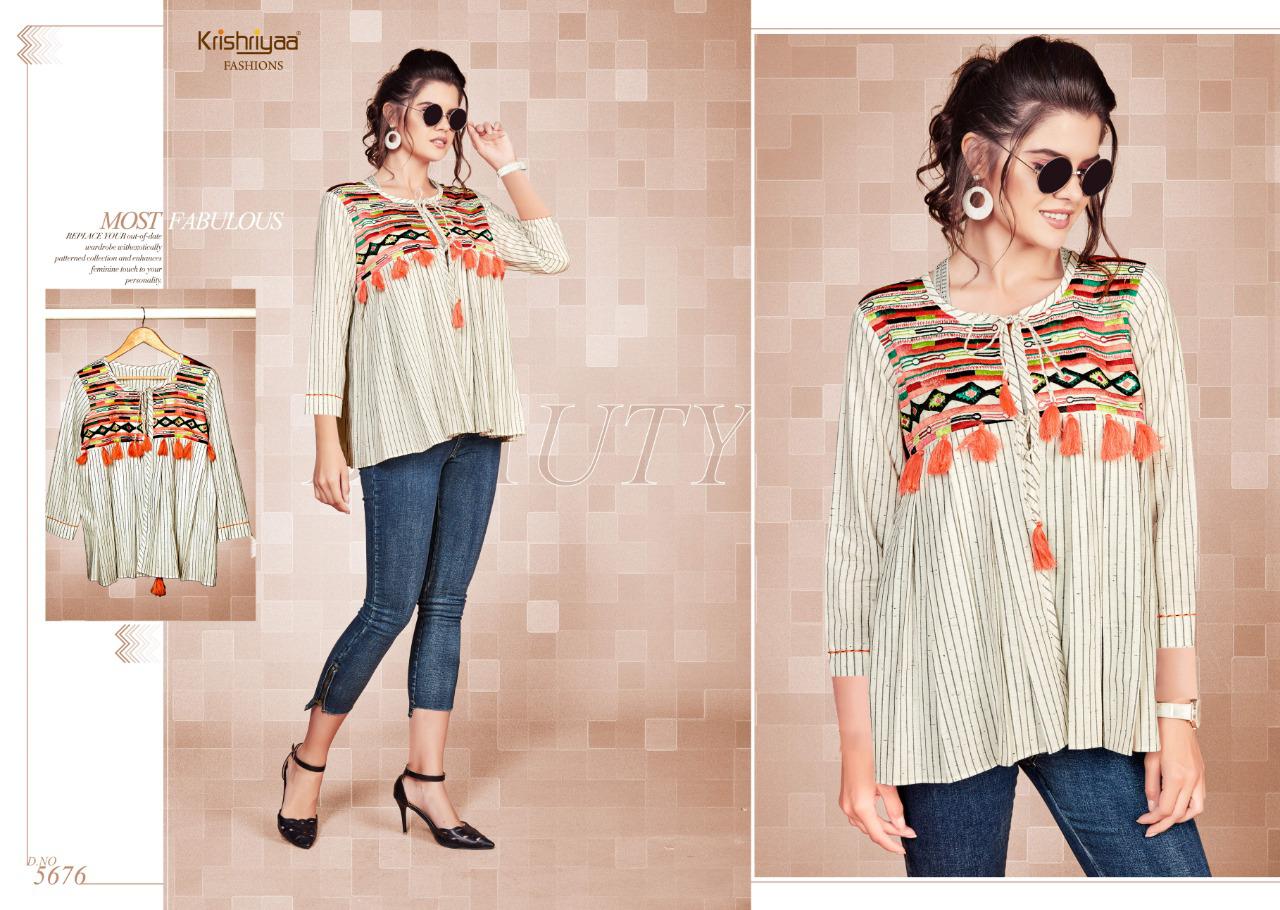 Maxim Vol-3 By Krishriya Exclusive Designer Short Tops Party Wear Collection Wholesale Surat