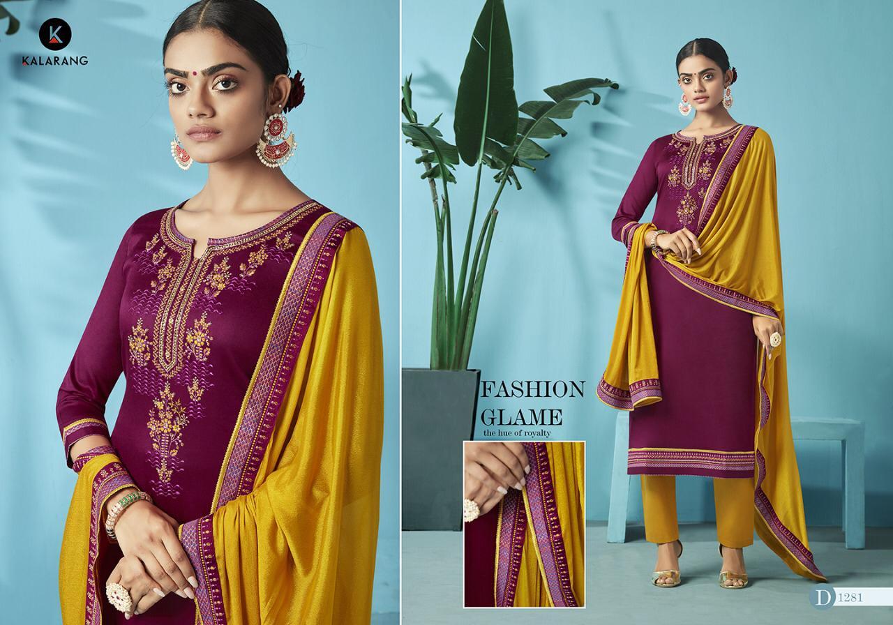 Nazrana By Kalarang Fancy Cotton Silk Designer Suits Collection Wholesale Rates Surat