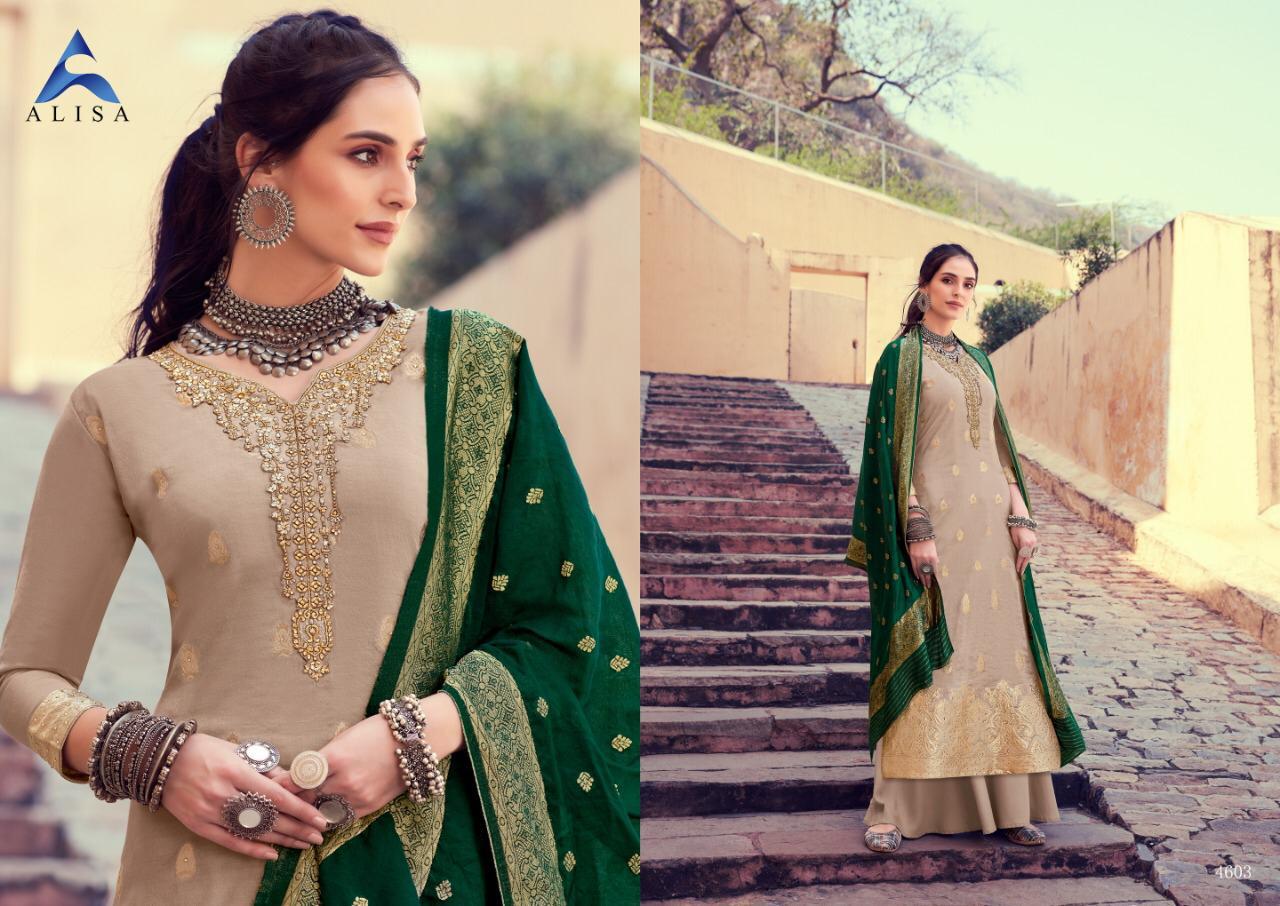 Alisa Akira Silk Jequard Designer Wear Salwar Kameez Wholesale Price Supplier In Surat