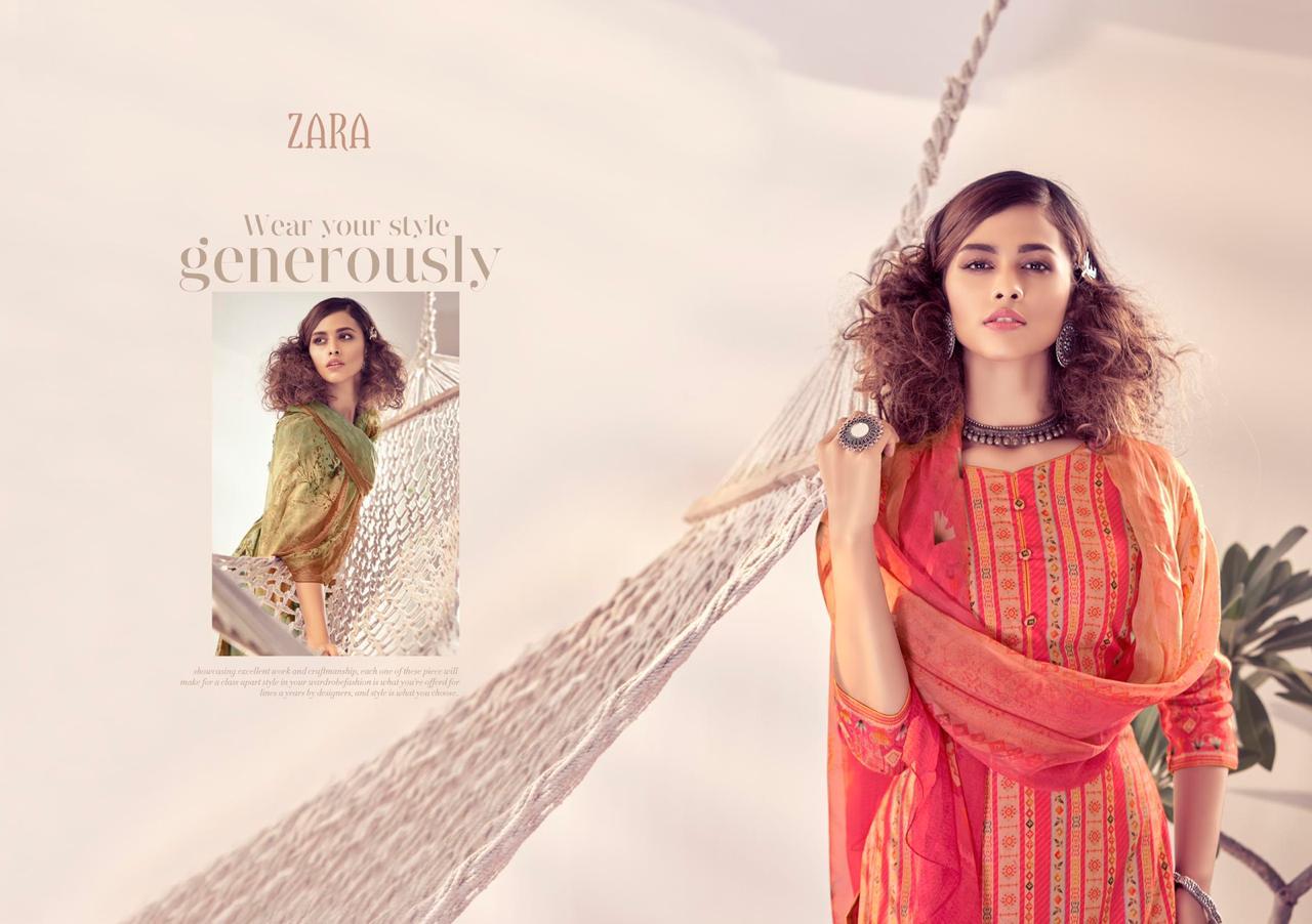 Kesar Launch Zara Advance Fancy Silk Designer Suits Collection Wholesale Rates Surat