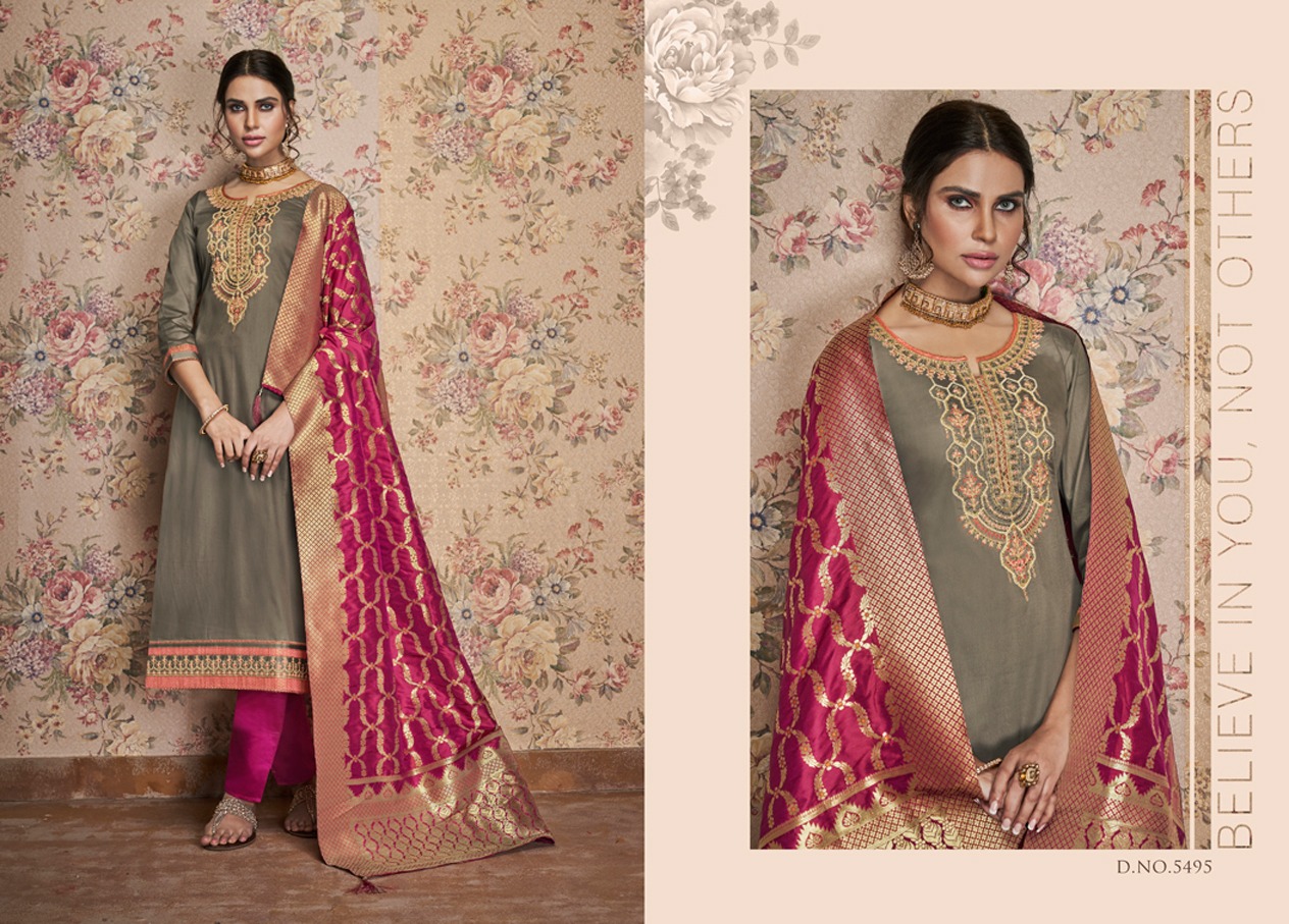 Kessi Fabrics Virasat Vol-6 Fancy Silk Designer Work Wholesale Rates Suits Collection Online Suppliers