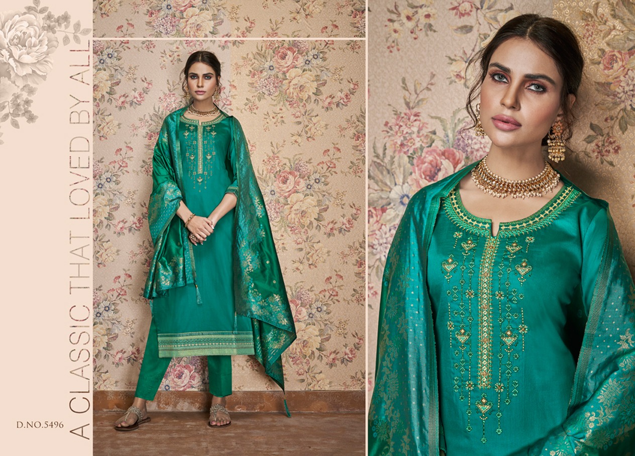 Kessi Fabrics Virasat Vol-6 Fancy Silk Designer Work Wholesale Rates Suits Collection Online Suppliers