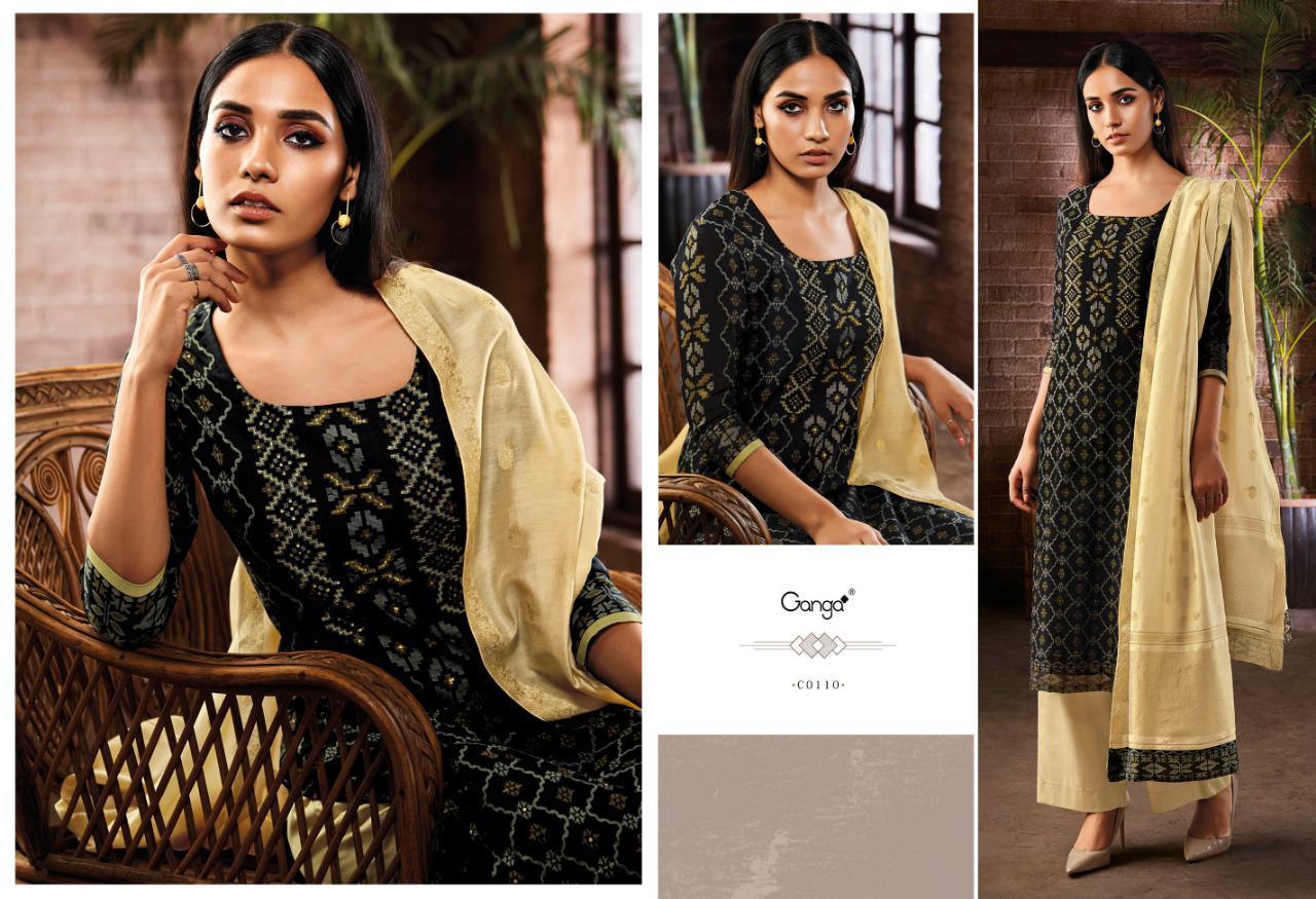 Ganga Presenting Ailsa Catalogue Fancy Silk Designer Suits Collection Online Wholesale Surat
