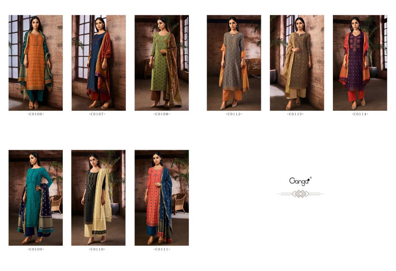 Ganga Presenting Ailsa Catalogue Fancy Silk Designer Suits Collection Online Wholesale Surat