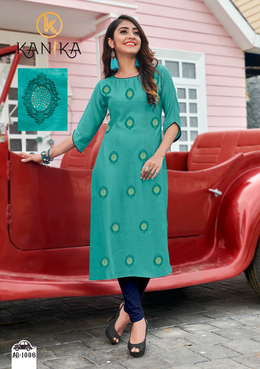 Kanika Adda Cotton Linen Fancy Kurtis Catalog Wholesale Rate Supplier In Surat