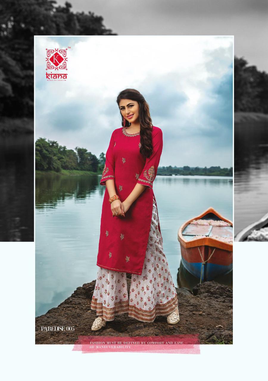 Kiana Fashion Paredise 001-005 Series Festival Range Readymade Suits Collection Lowest Price At Surat