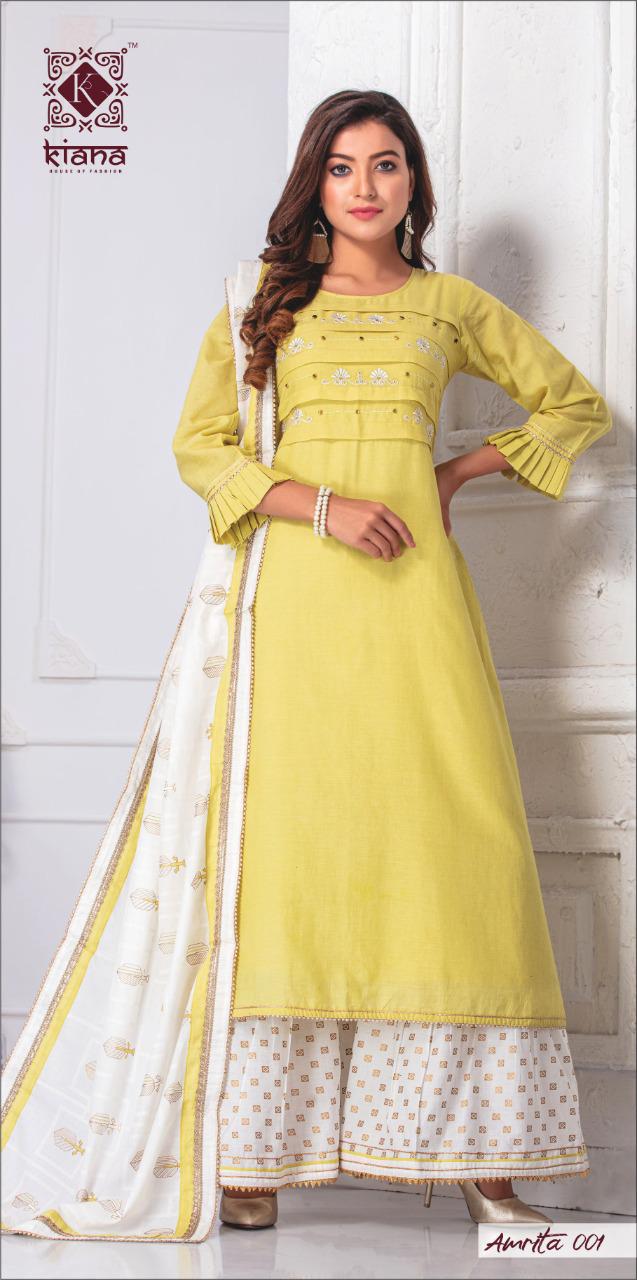 Kiana Fashion Amrita Catalog Designer Look Readymade Salwar Suits Wholesale Price In Surat