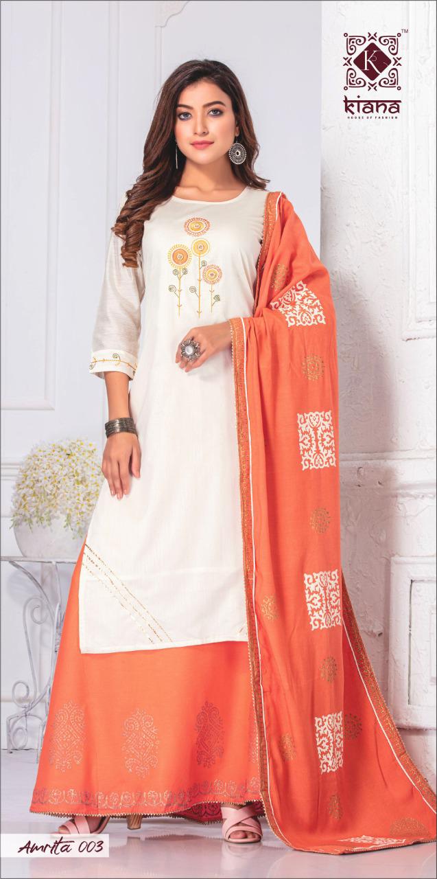 Kiana Fashion Amrita Catalog Designer Look Readymade Salwar Suits Wholesale Price In Surat