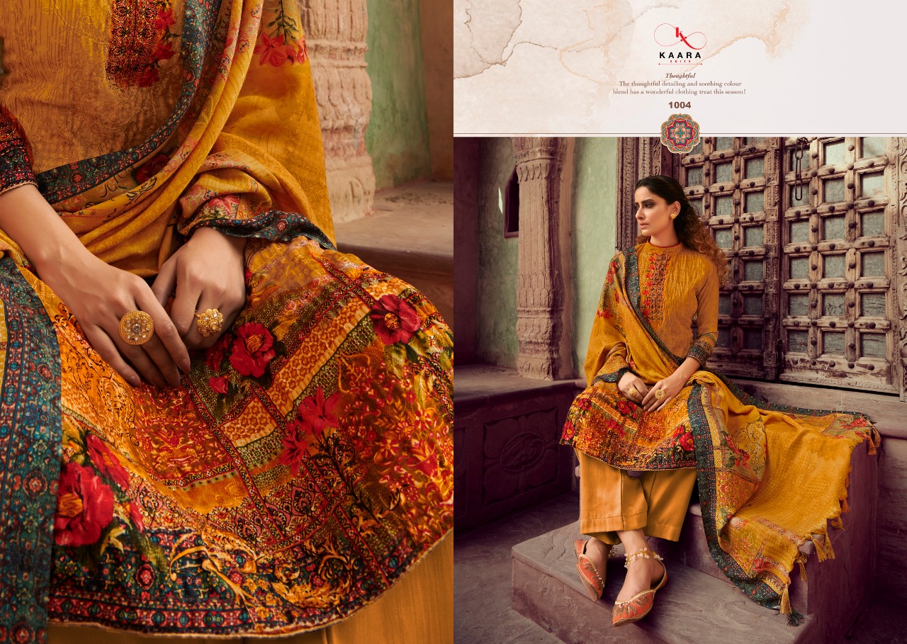 Kaara Suits Rangrez Pashmina Dress Material With Sholl Dupatta Set Wholesaler In Surat