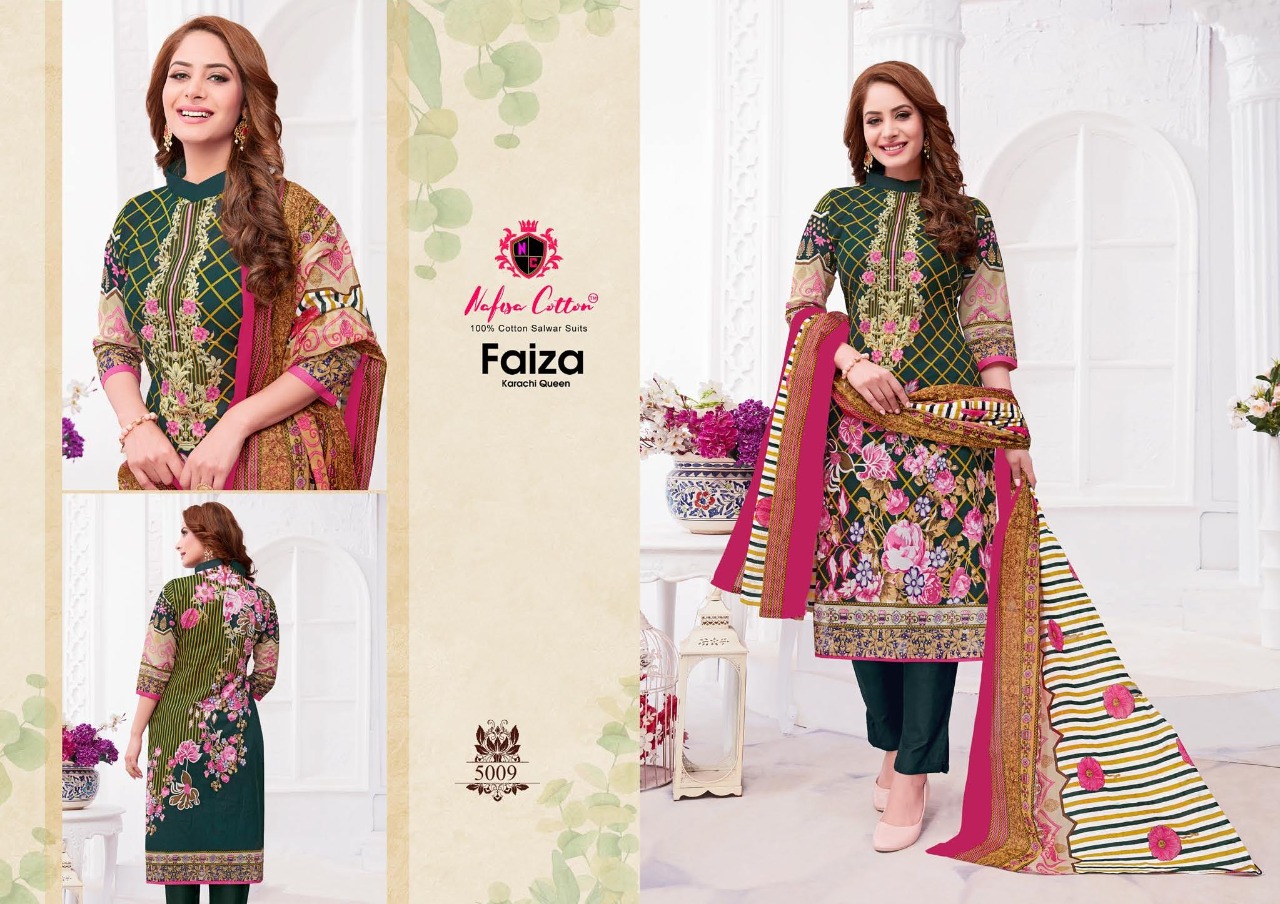 Nafisa Cotton Faiza Karachi Cotton Vol 5 Pakiza Prints Cotton Suits Wholesale 2020