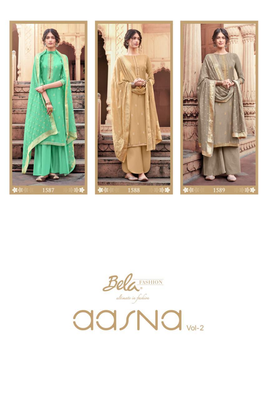 Bela Fashion Aasna Vol 2 Catalogue Designer Look Embroidered Suits Catalogue Wholesale Price