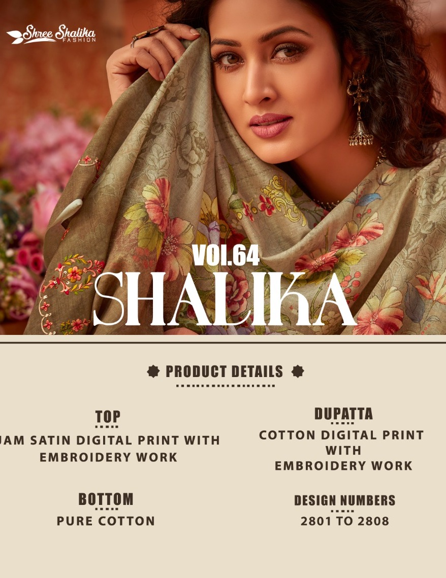 Shalika Fashion Shalika Vol 64 Catalogue Designer Look Punjabi Dress Material Wholesale Price