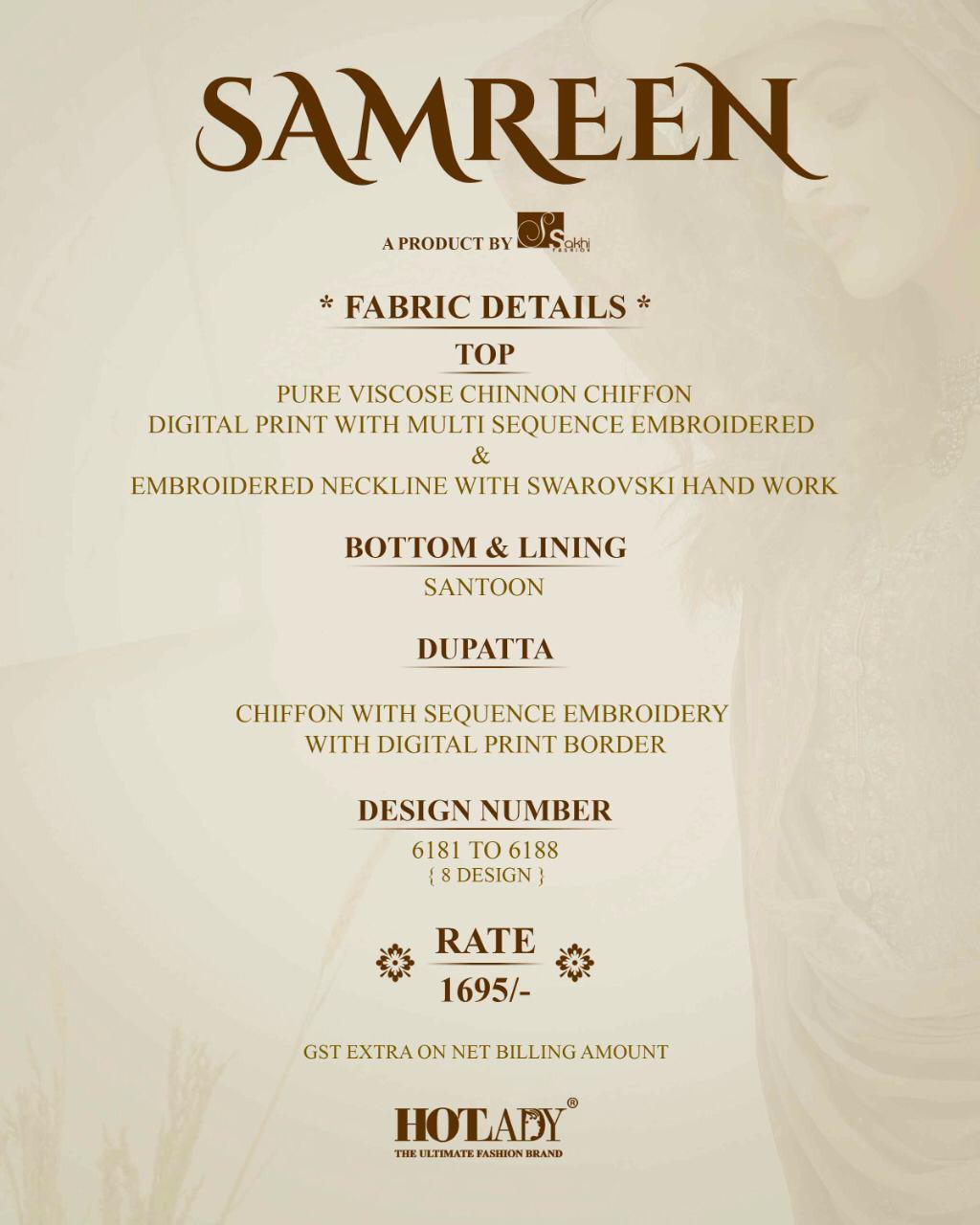 Hotlady Samreen 6181-6188 Series Salawar Kameez Collection At Pratham Fashion