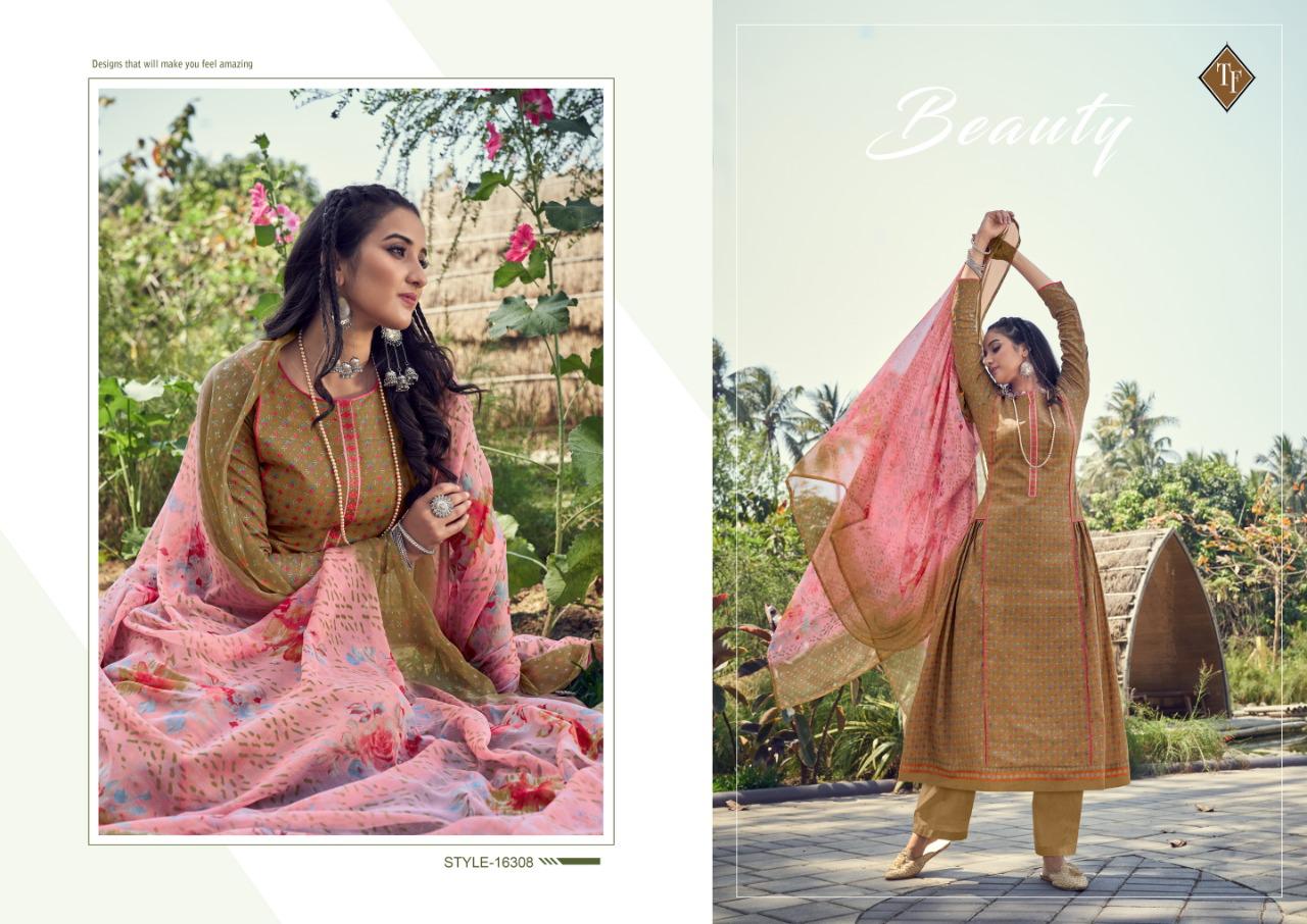 Tanishk Fashion Evoke 16301-16308 Series Pure Lawn Cotton Designer Look Punjabi Suits Wholesale Price