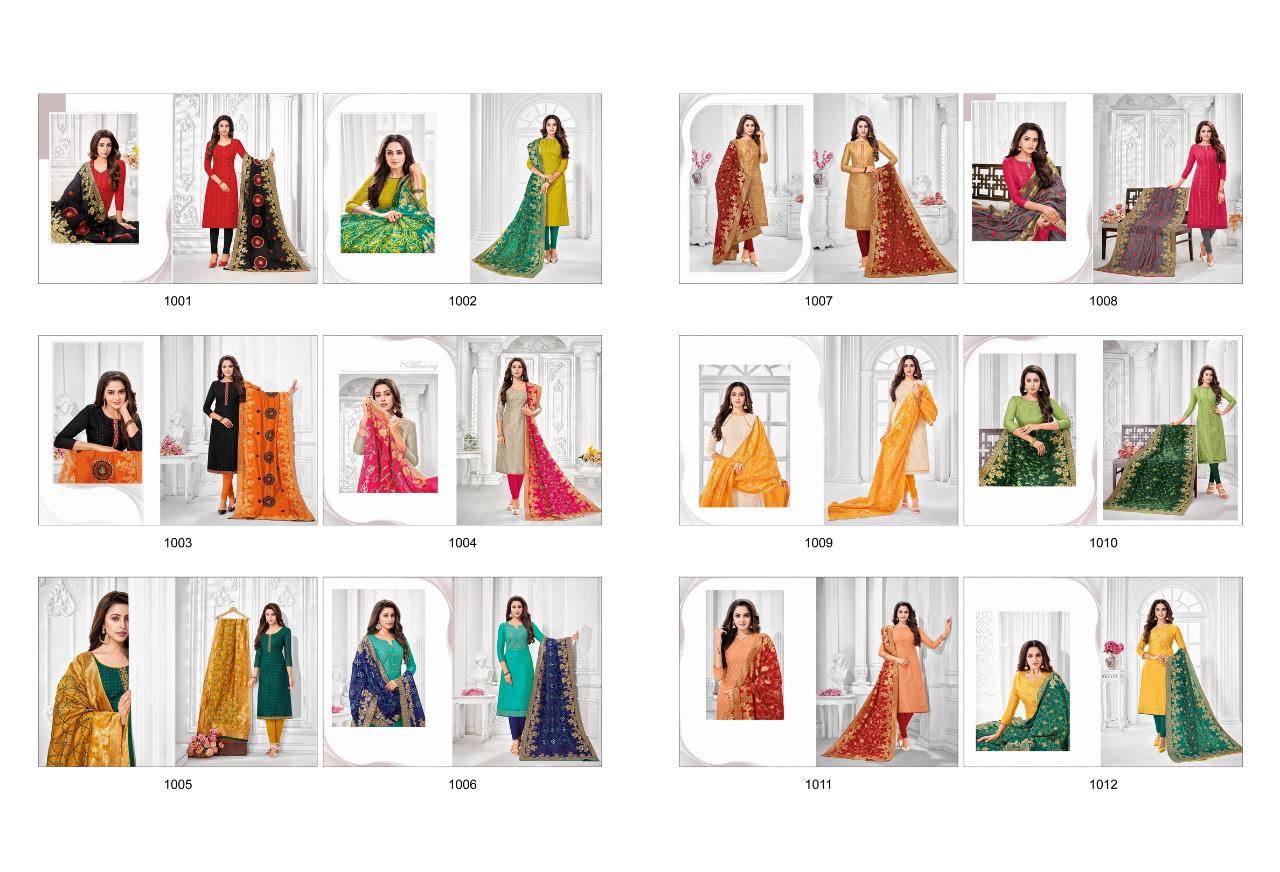 Shagun Lifestyle Dulhan 1001-1012 Series Punjabi Silk Embroidery Suits Wholesale Price