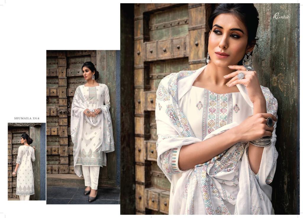 Rivaa Exports Shumaila Cotton Digital Printed Dress Material Collection Wholesale Price