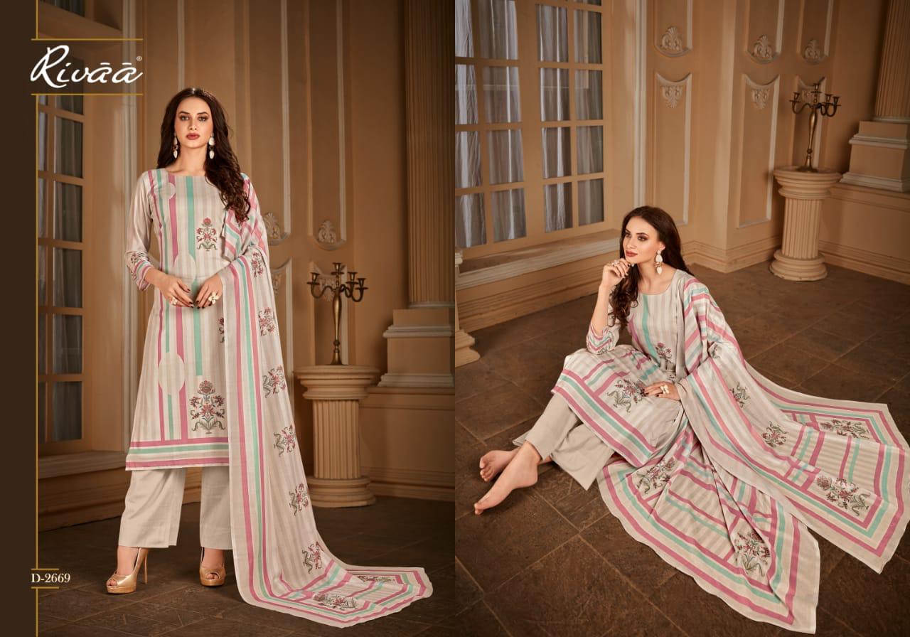 Rivaa Exports Vateera Cotton Digital Printed Fancy Punjabi Suits Collection Wholesale Price Surat