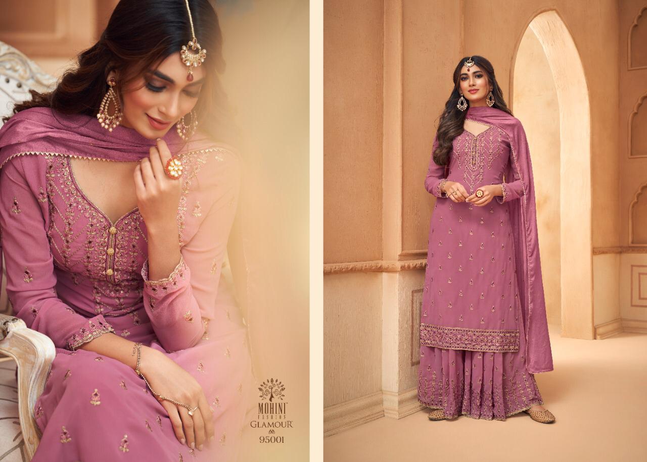 Mohini Fashion Glamour Vol 95 95001-95006 Series Georgette Embroidered Fancy Salwar Kameez Collection Wholesale Price