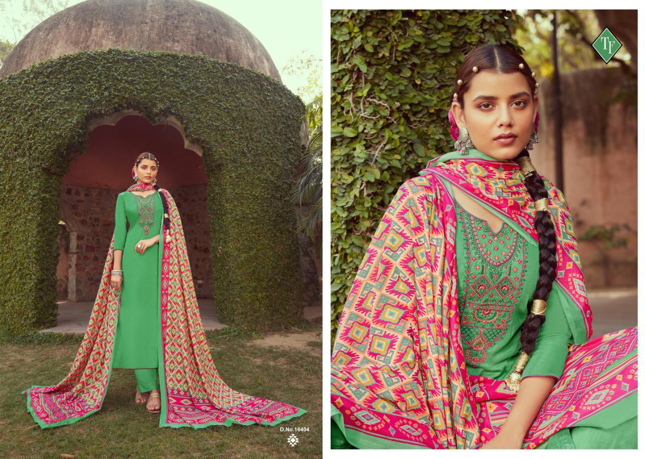 Tanishk Fashion Ikrat 16401-16408 Series Jam Cotton Fancy Salwar Suits Collection Wholesale Surat Market