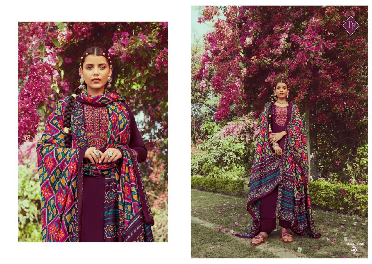 Tanishk Fashion Ikrat 16401-16408 Series Jam Cotton Fancy Salwar Suits Collection Wholesale Surat Market