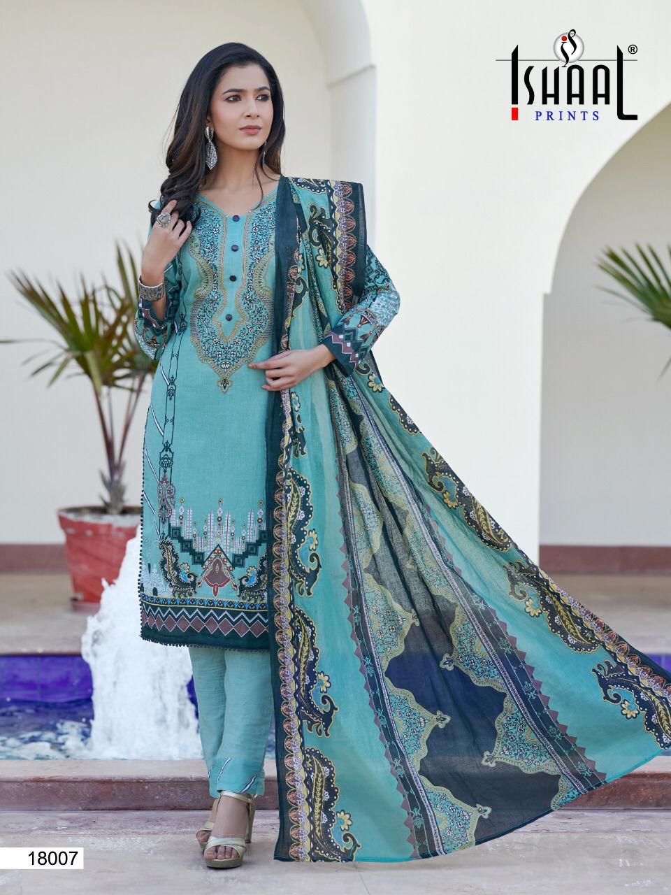 Ishaal Prints Gulmohar Vol 18 Catalog Pure Lawn Summer Wear Suits Collection Wholesale Price