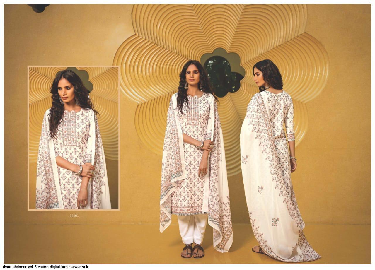 Rivaa Shringar Vol 5 3301-3306 Series Cotton Fancy Suits Wholesale Price Surat