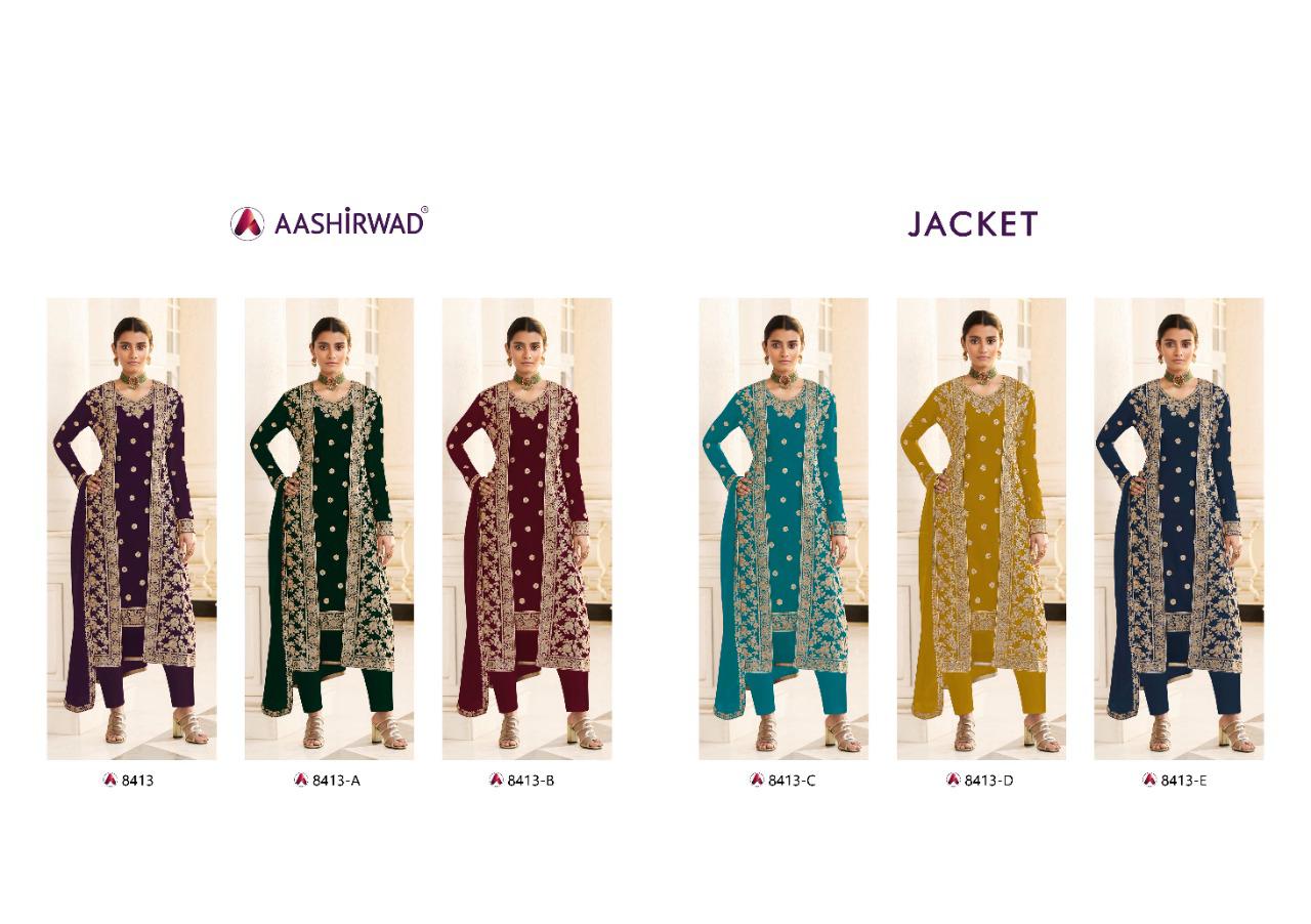 Aashirwad Jacket 8413 Colour Edition Catalog Wholesale Price Surat