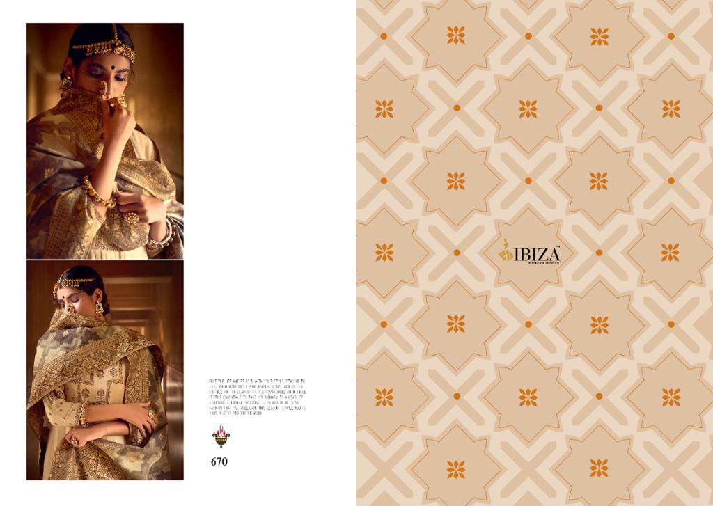 Ibiza Shahzadi 669-673 Series Pure Muslin Silk Embroidery Suits Wholesale Price Surat