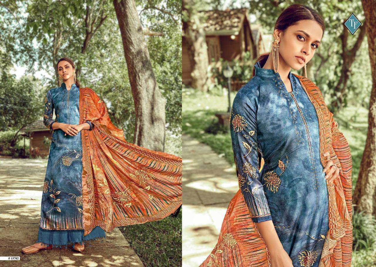 Tanishk Fashion Suven Modal Satin 15701-15708 Series Pure Modal Satin Designer Suits Collection Wholesale Price