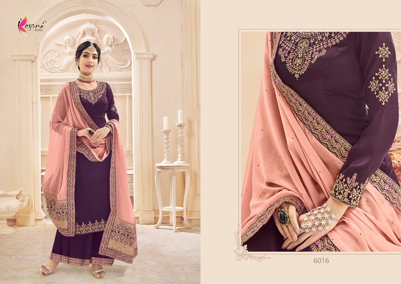 Kesari Trendz Naaz Vol 3 Salwar Kameez Georgette Fancy Embroidered Suits Collection Surat