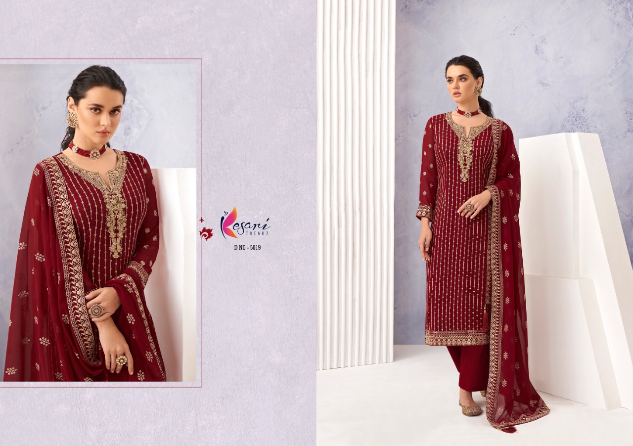 Kesari Trendz Simran Vol 4 Salwar Suits Georgette Designer Look Collection Wholesale Price