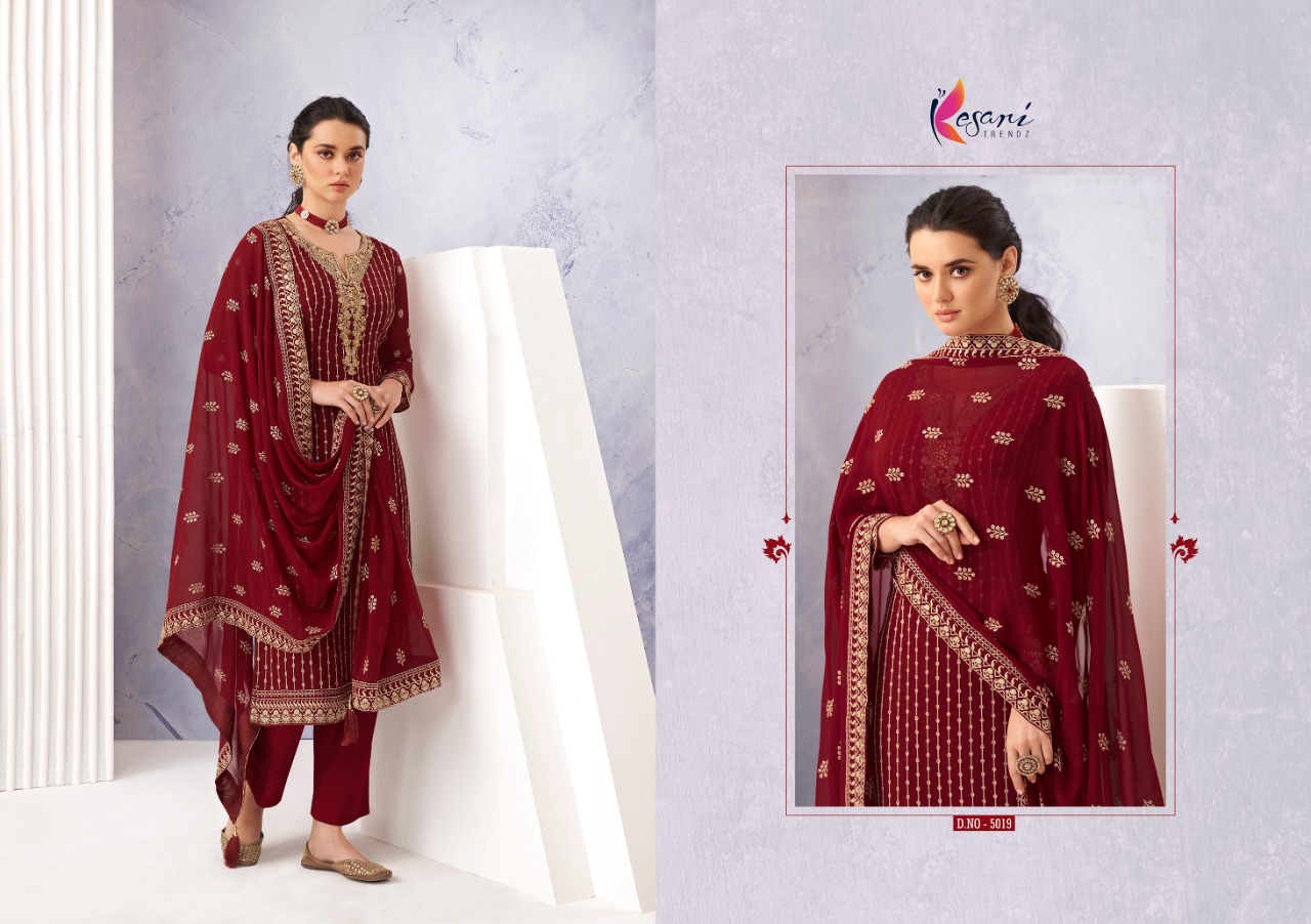Kesari Trendz Simran Vol 4 Salwar Suits Georgette Designer Look Collection Wholesale Price