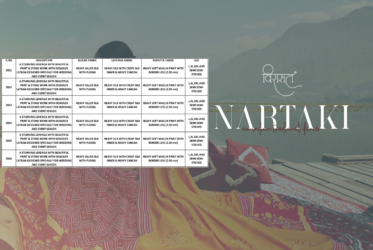 Virasat Nartaki 2001-2006 Series Lehenga Choli Catalogue Wholesale Price Surat