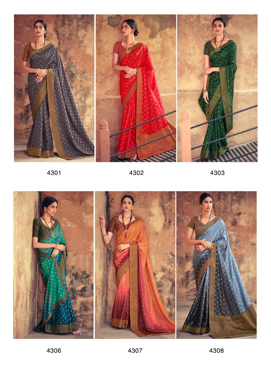 Kashvi Creation Sarthi Vichitra Silk Fancy Designer Sarees Catalogue Wholesale Price