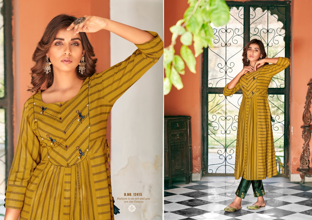 Kalaroop Tissot Fancy Rayon Designer Kurtis Collection Wholesale