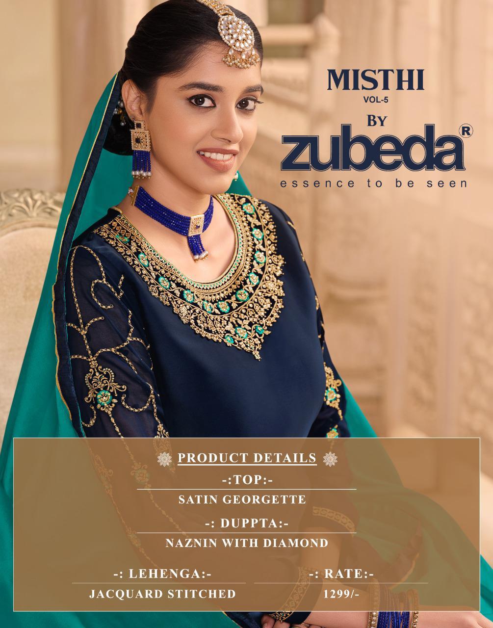 Zubeda Misthi Vol 5 Catalogue Suits Collection Cheapest Price Surat