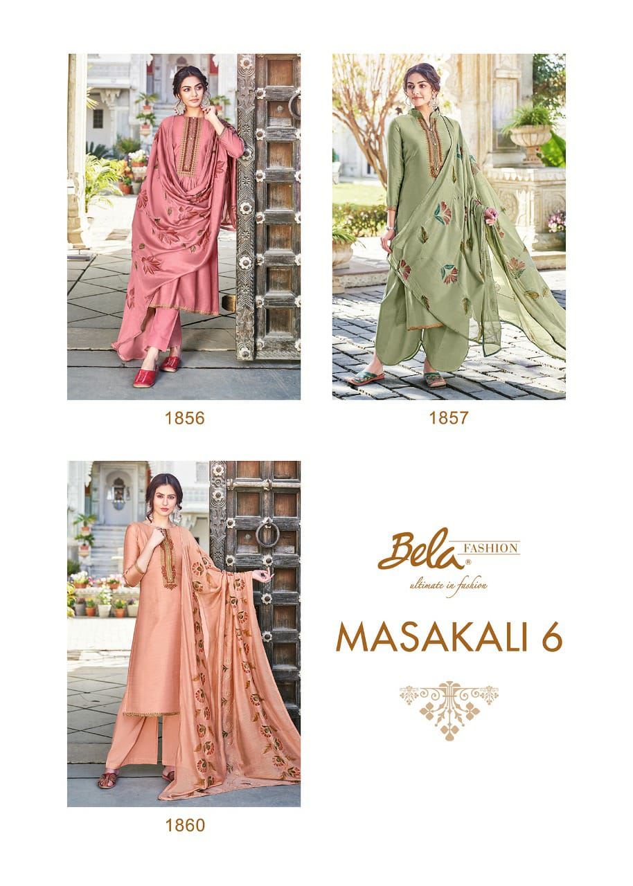 Bela Fashion Masakali Vol 6 1854-1860 Series Salwar Kameez Catalogue Wholesale Price