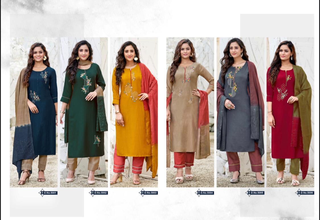 Amaaya Garments Precious Top Bottom Dupatta Set Wholesale Price Surat