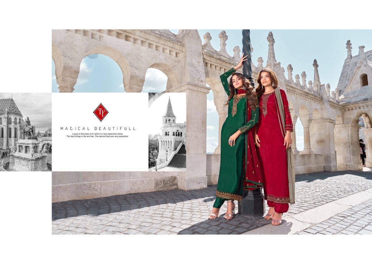 Tanishk Fashion Royal Crape Vol 21 Crape Designer Salwar Kameez Collection Wholesale Price