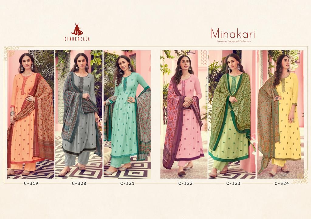 Cinderella Minakari Premium Jeqaurd Collection Salwar Kameez Wholesale Price Surat