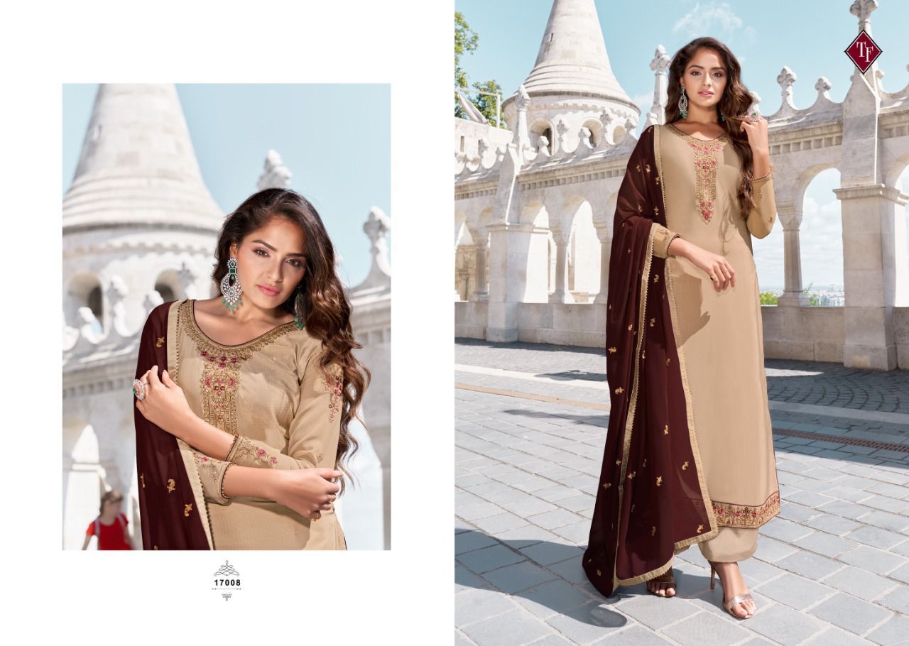 Tanishk Fashion Royal Silk Vol 12 Crape Designer Salwar Suits Collection Wholesale Price