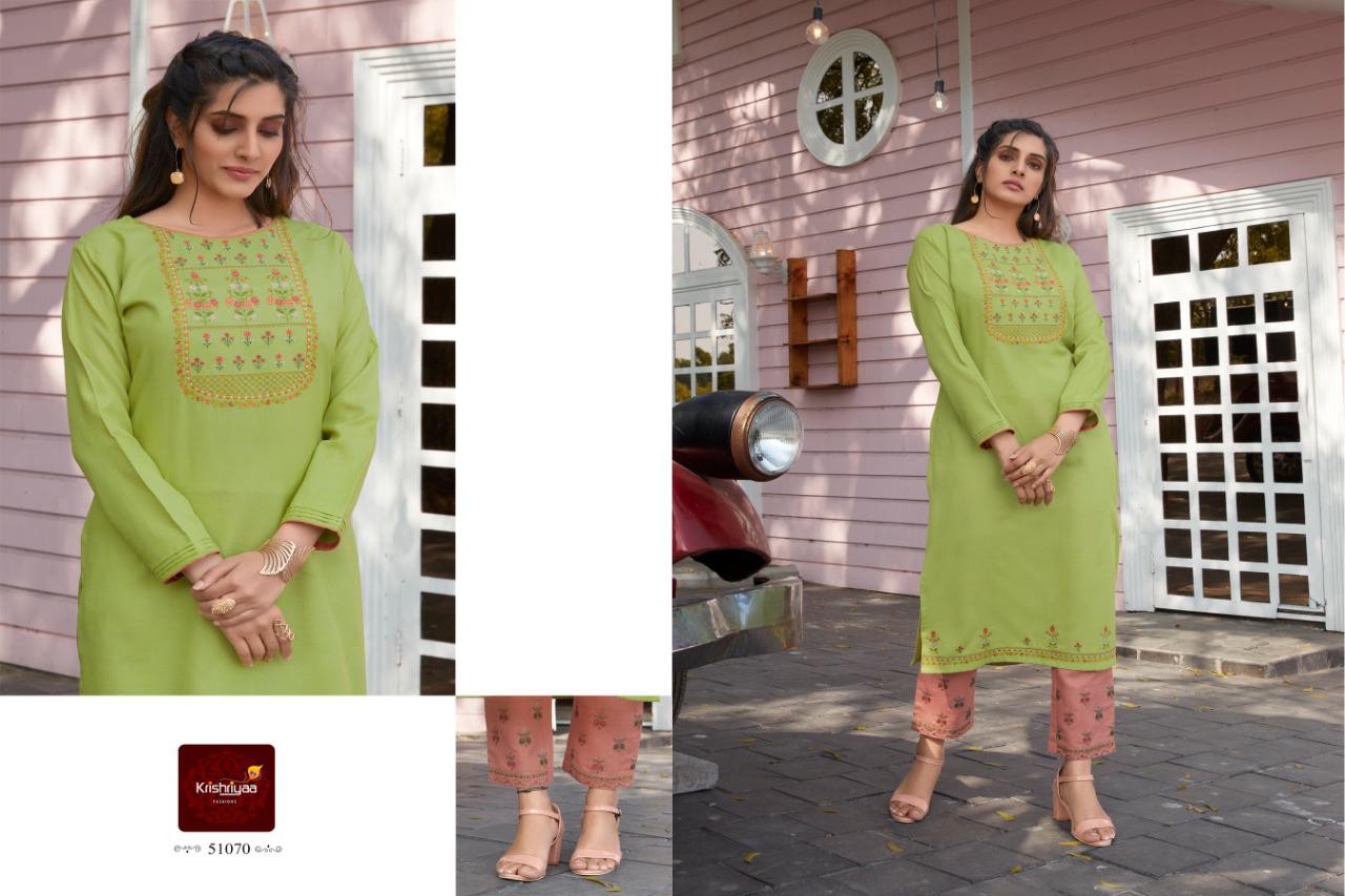 Krishriyaa Imperia Catalogue Classy Embroidered Kurtis Collection Wholesale Price