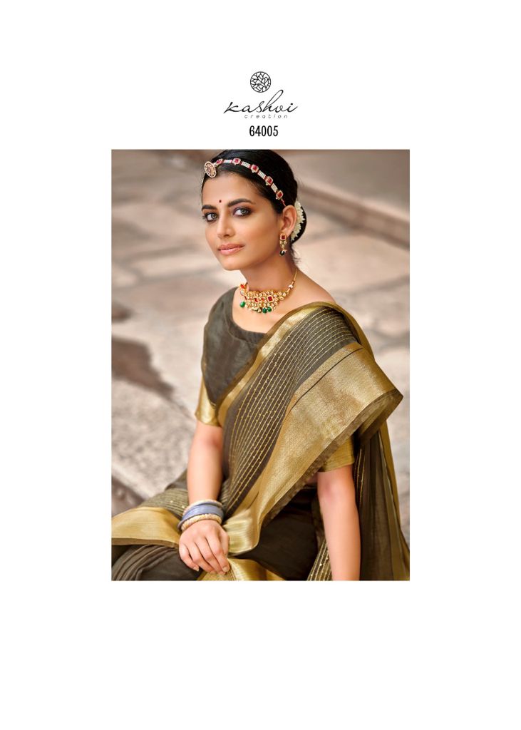 Kashvi Creation Chandrakala Kora Silk Designer Sarees Wholesale Price