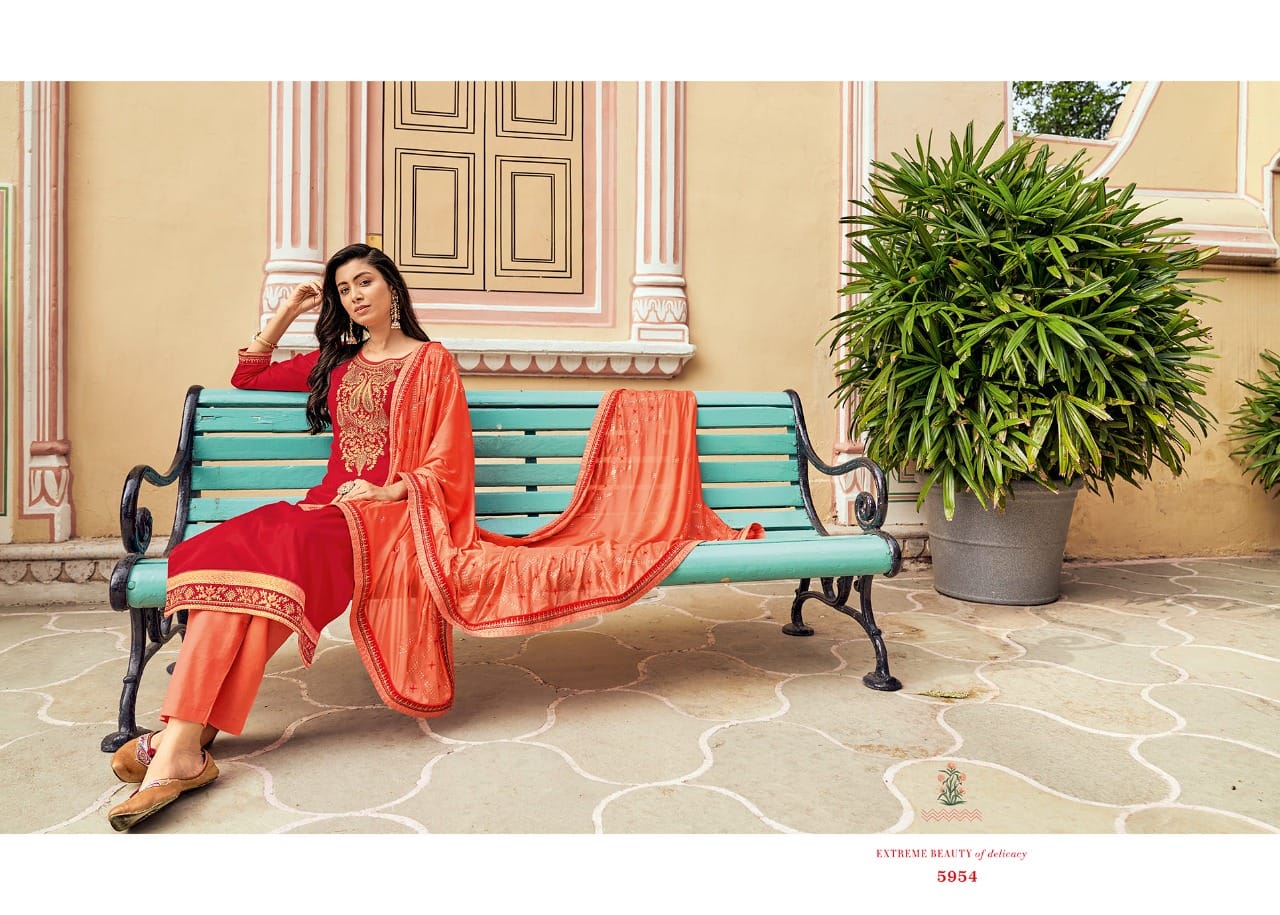 Kessi Bandhan 5951-5958 Series Jam Satin Dress Material Wholesale Online Price Surat